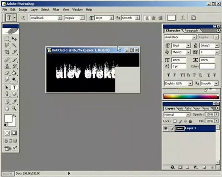 Photoshop Dersleri - Yanan Yazı Efekti