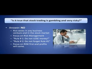 Is it true that stock trading is gambling and very risky?