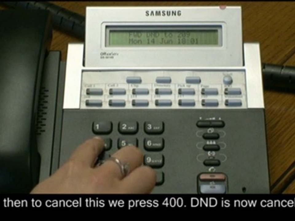 how to use DND on Samsung Telephone Systems