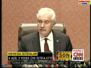 HSYK'da 4 asil, 3 yedek üye istifa etti. 11/10/2010