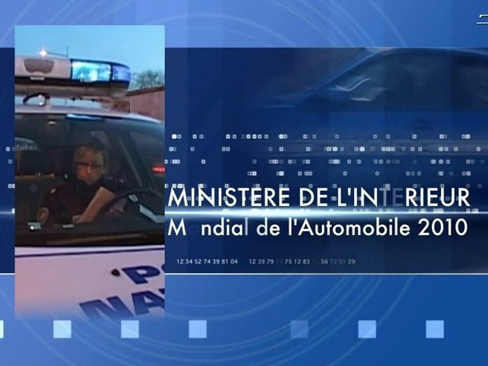 Clip Salon automobile 2010 - Ministère de l'intérieur