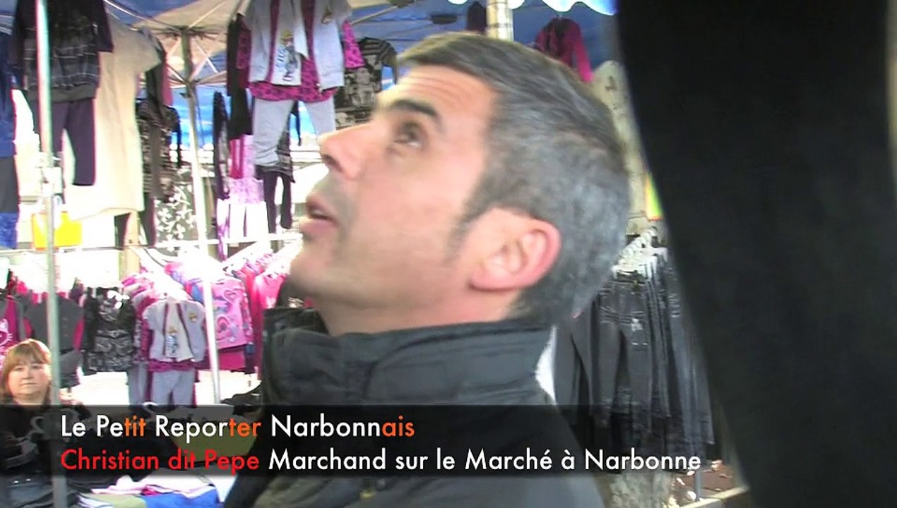 Christian dit Pepe marchand sur le marché à narbonne