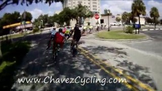 Road Bikes Cornering Through Downtown Bartow, FL