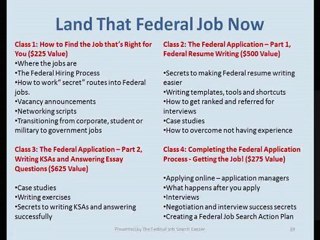PT 5- The 5 Critical Keys to Landing a Federal Job