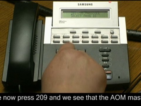 How to Set AOM Ring using Samsung Telephone System