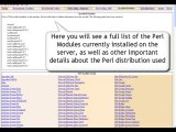 how to check the server perl modules