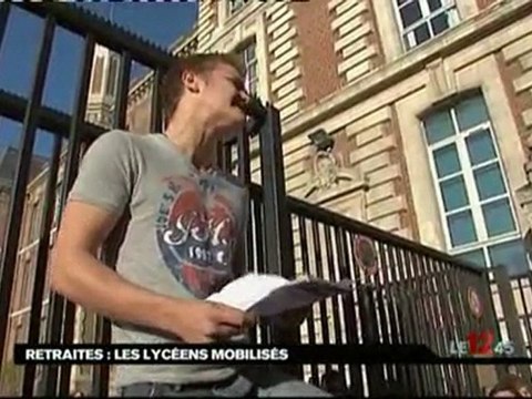 Les lycéens contre la réforme sur les retraites