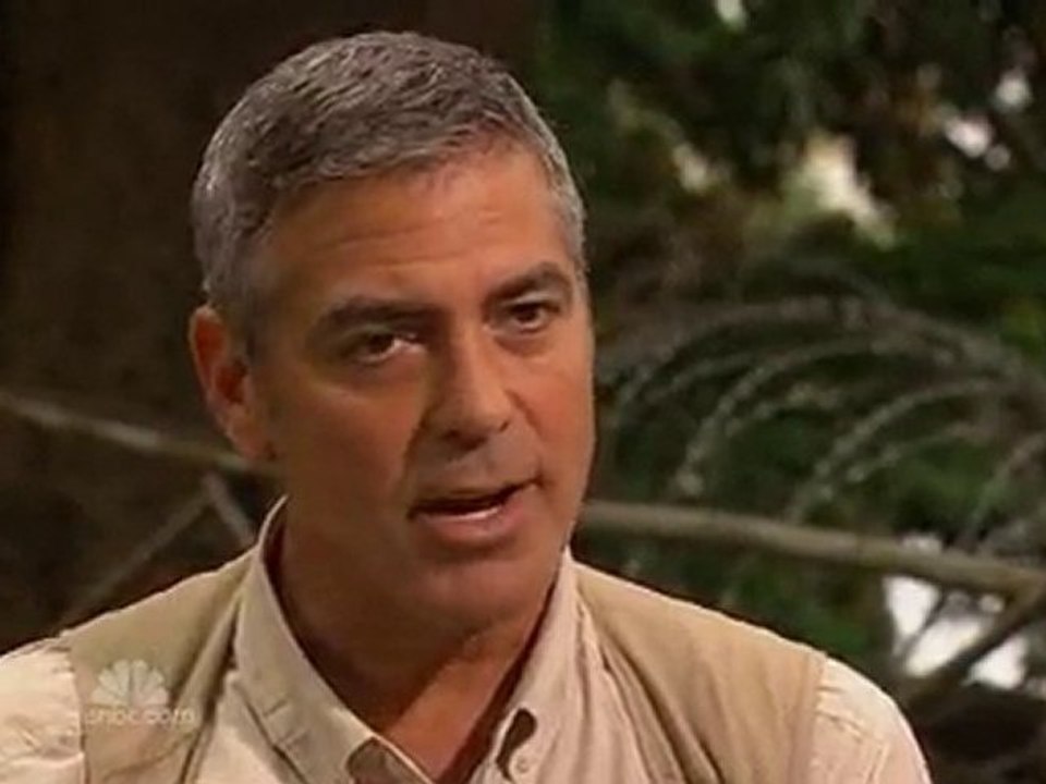 George Clooney and Ann Curry in South Sudan - october 2010
