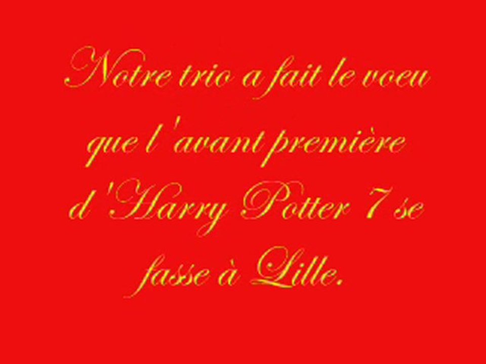 vidéo soutien n°4 Harry Potter à Lille