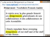 vigifraude : dénigrement : traductions en anglais