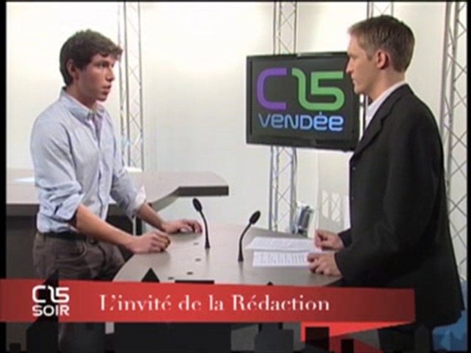 Romain Bossis invité de Canal 15 TV Vendée le 12-10-10