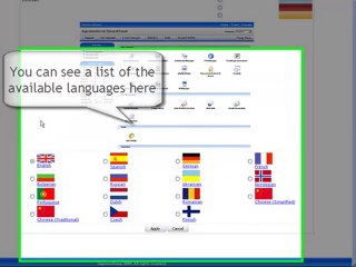 how to change the control panel language