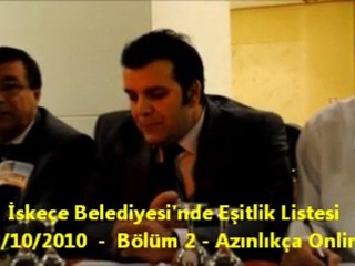İskeçe Belediyesi'nde Eşitlik Listesi - Bölüm 2