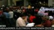 Trabajadores eléctricos mantienen protestas a un año del cierre de Luz y Fuerza