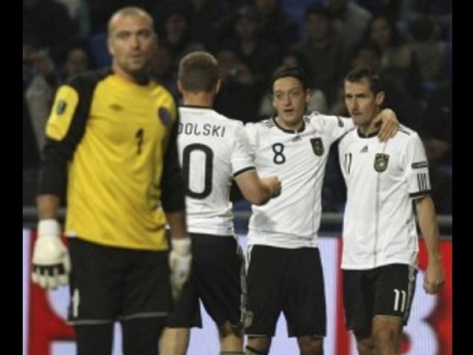 Kazakhstan 0-3 Germany Klose, Gomez, Podolski scored