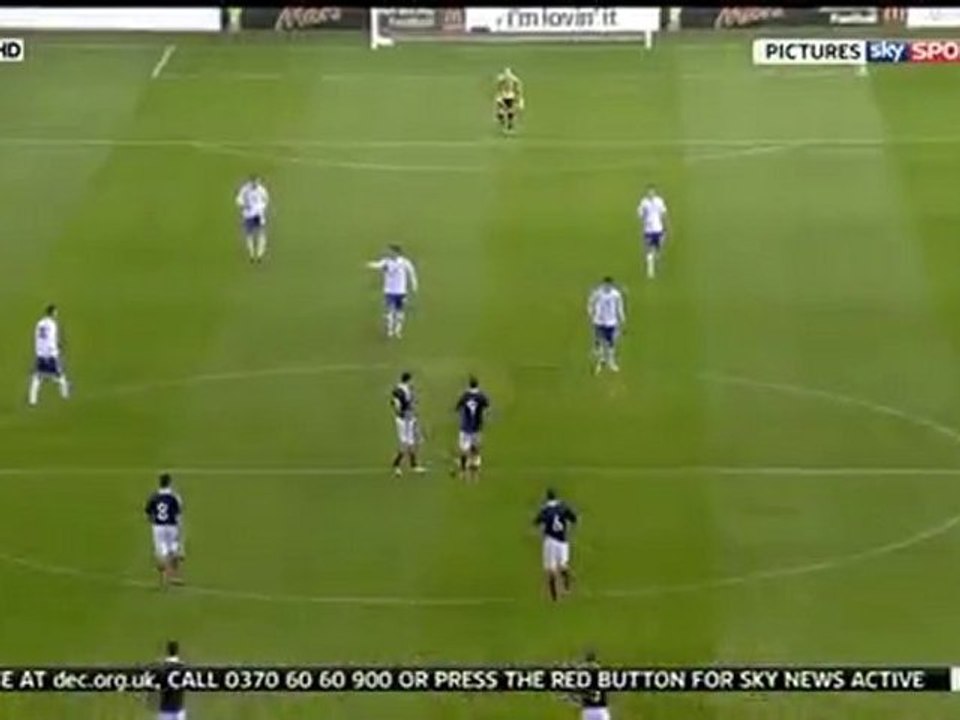 Chris Maguire from the halfway line (Scotland-Iceland U21)