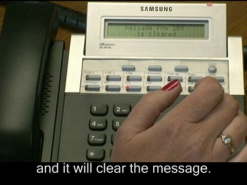 How to Use Message Key on a Samsung OfficeServ Telephone Sys