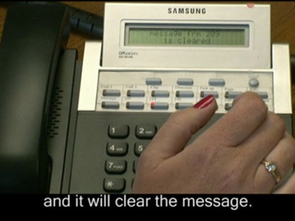 How to Use Message Key on a Samsung OfficeServ Telephone Sys