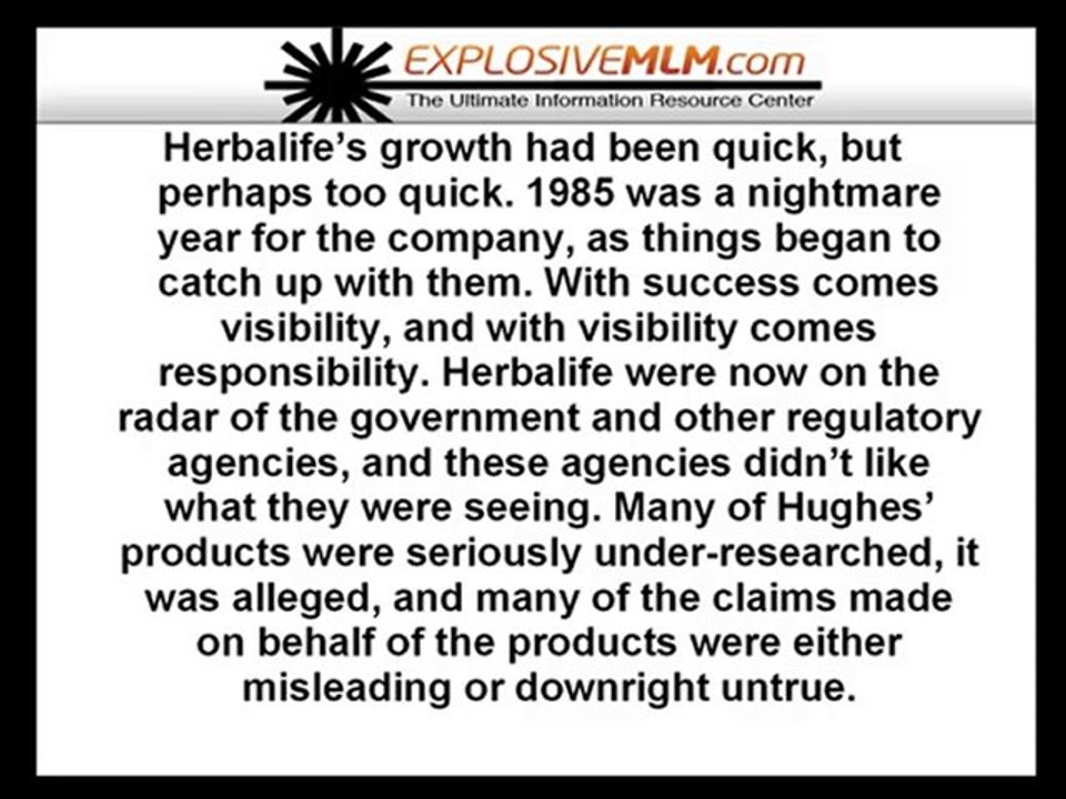 Herbalife And Mark Hughes - A Success Story?