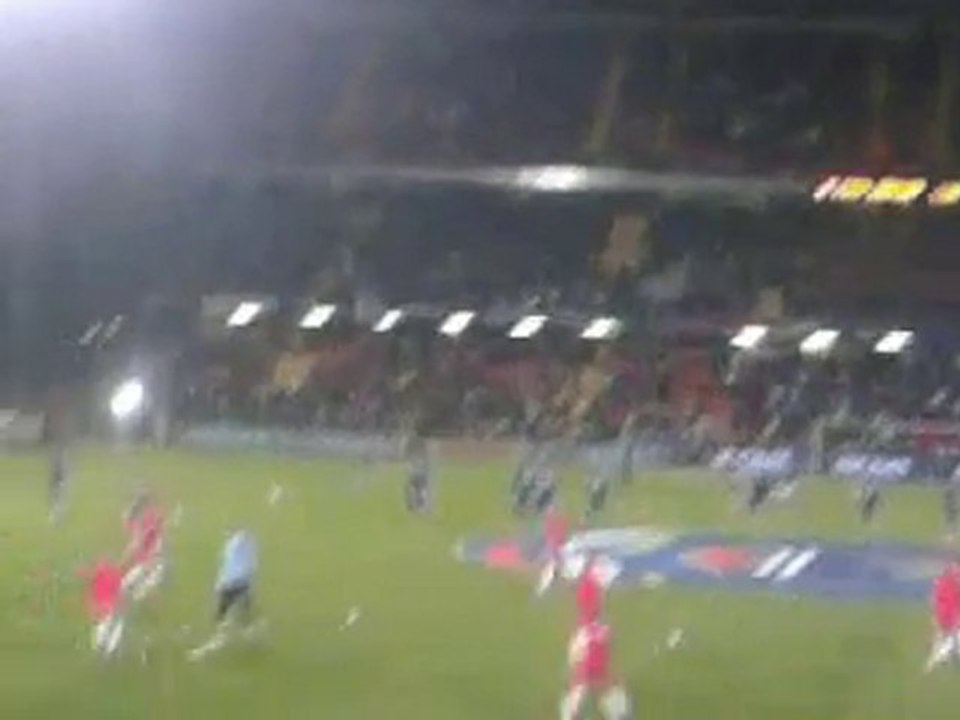 Echauffement équipe de france le 12/10/2010