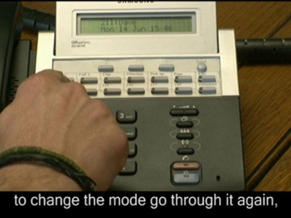 Changing Operation Modes with Samsung Telephone System