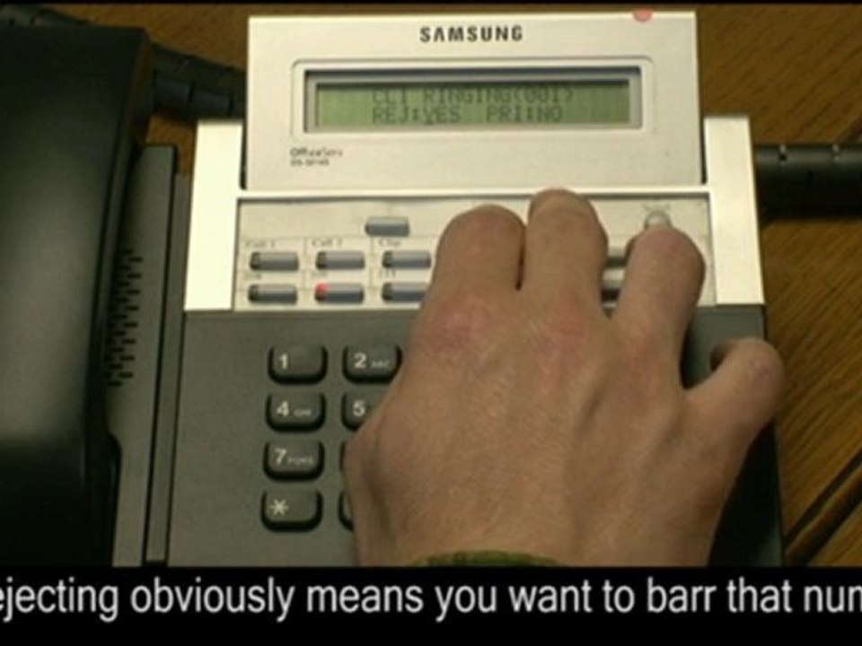 How to Bar an Inbound CLI on an Samsung OfficeServ Handset