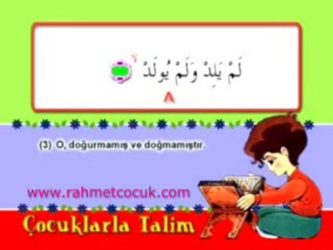 ÇOCUKLARA KURAN, İHLAS SÜRESİ TALİMİ 1 WWW.CANMEDİNEM.NET