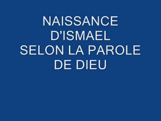 NAISSANCE D'ISMAEL DANS LA PAROLE DE DIEU