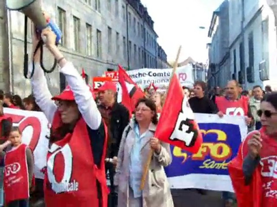 12.10.2010 Vidéos manif Besançon