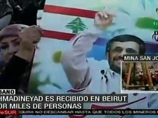 Miles reciben a Ahmadineyad en las calles de Beirut