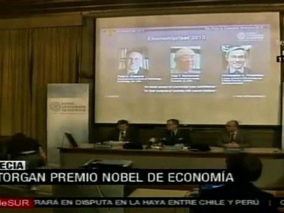 Otorgan premio nobel de economía