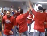 Dylin Prestly Texas Rangers Celebration Inside Locker Room 1