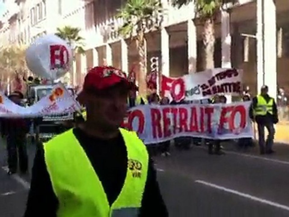 Manifestation FO toulon 83  retraites 12 Octobre 2010 CHITS