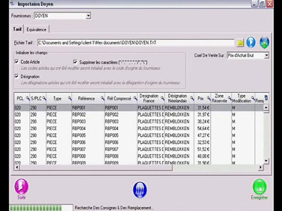 Logiciel pièces auto SYSTEM WONE