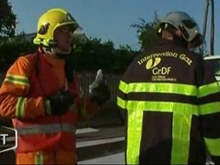 Simulation d'explosion de gaz à Saint Gilles