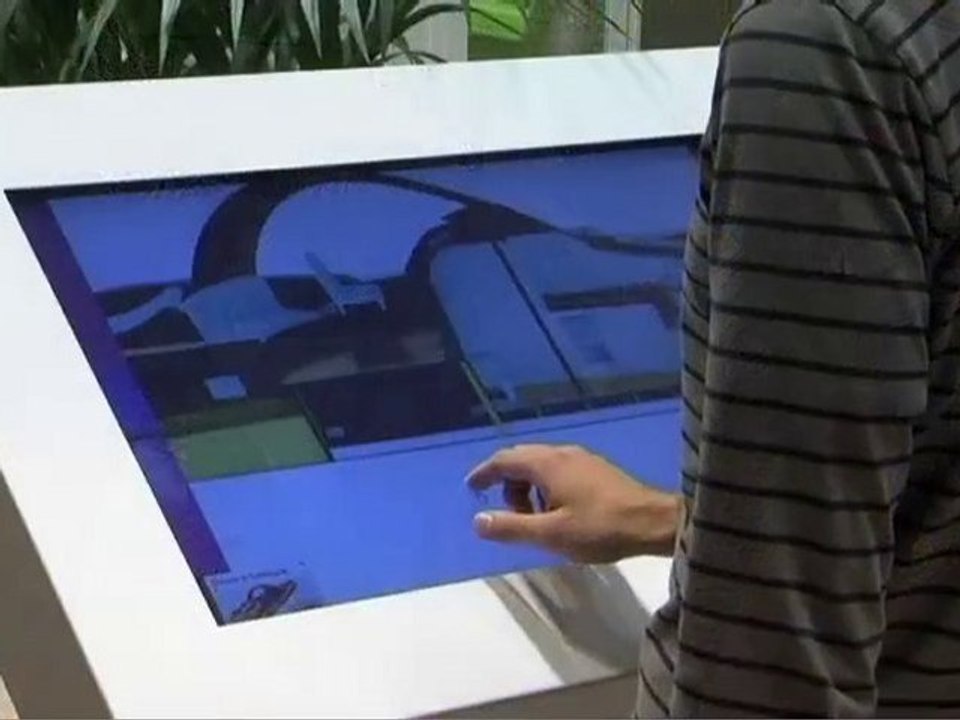 application sur écran tactile