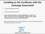 SSL Certs - Installing on Microsoft Exchange Server 2010