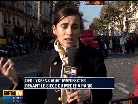 Des centaines de lycéens aux abords du Medef