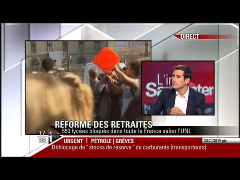 Benjamin Lancar invité d'iTélé - 14 octobre 2010