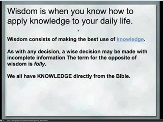 The Definition of Wisdom