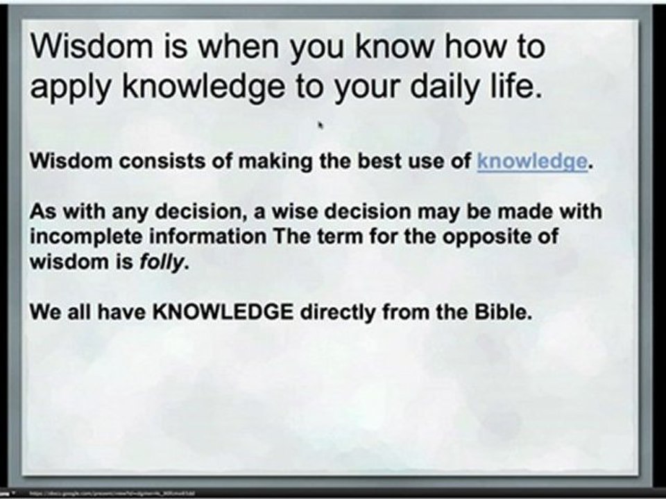 The Definition of Wisdom