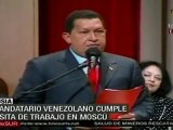 Chávez inicia una visita oficial a Rusia donde firmará una 
