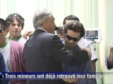 Visite du président chilien aux 33 mineurs secourus