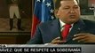 Chávez: que se respete la soberanía de los países vecinos