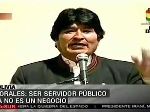 Evo Morales pide erradicar corrupción de función pública