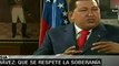 Chávez: que se respete la soberanía de los países vecinos a Colombia