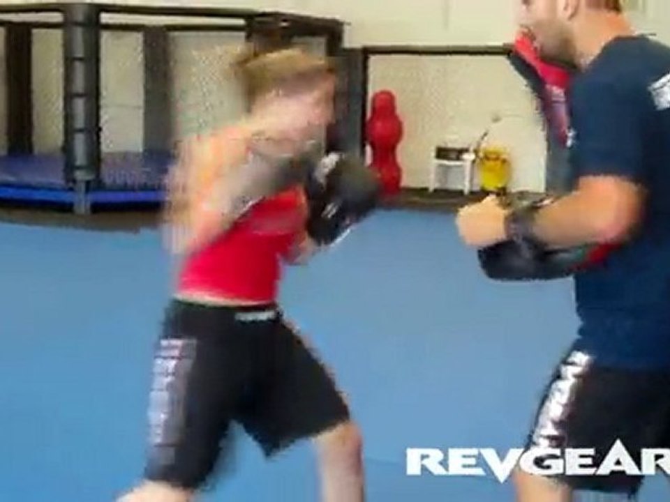 Cyborg Santos MMA Thai Pad Video, Thai Pad Demo