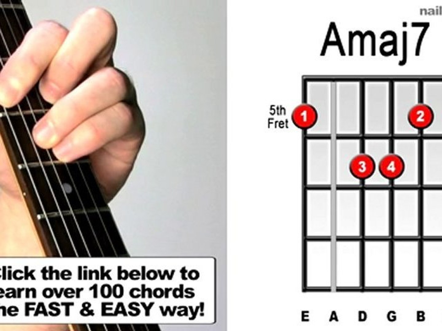 How To Play Amaj7 Guitar Chord Tutorial - video Dailymotion