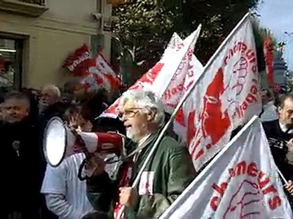 Le comité CGT chômeur à la manifestation pour les retraites
