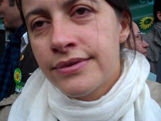 Cécile Duflot dans la manifestation du 16 octobre